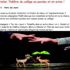 L’Atelier Théâtre du collège en paroles et en actes !